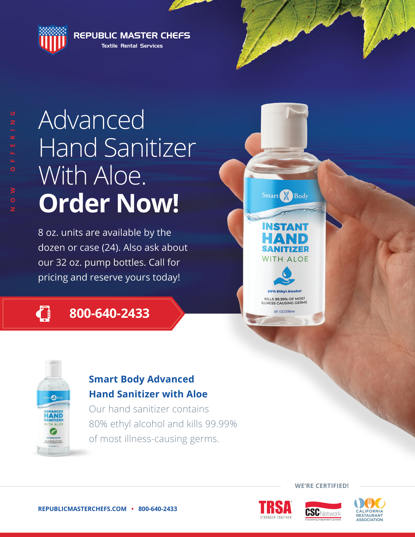 CDC compliant Hand Sanitizer